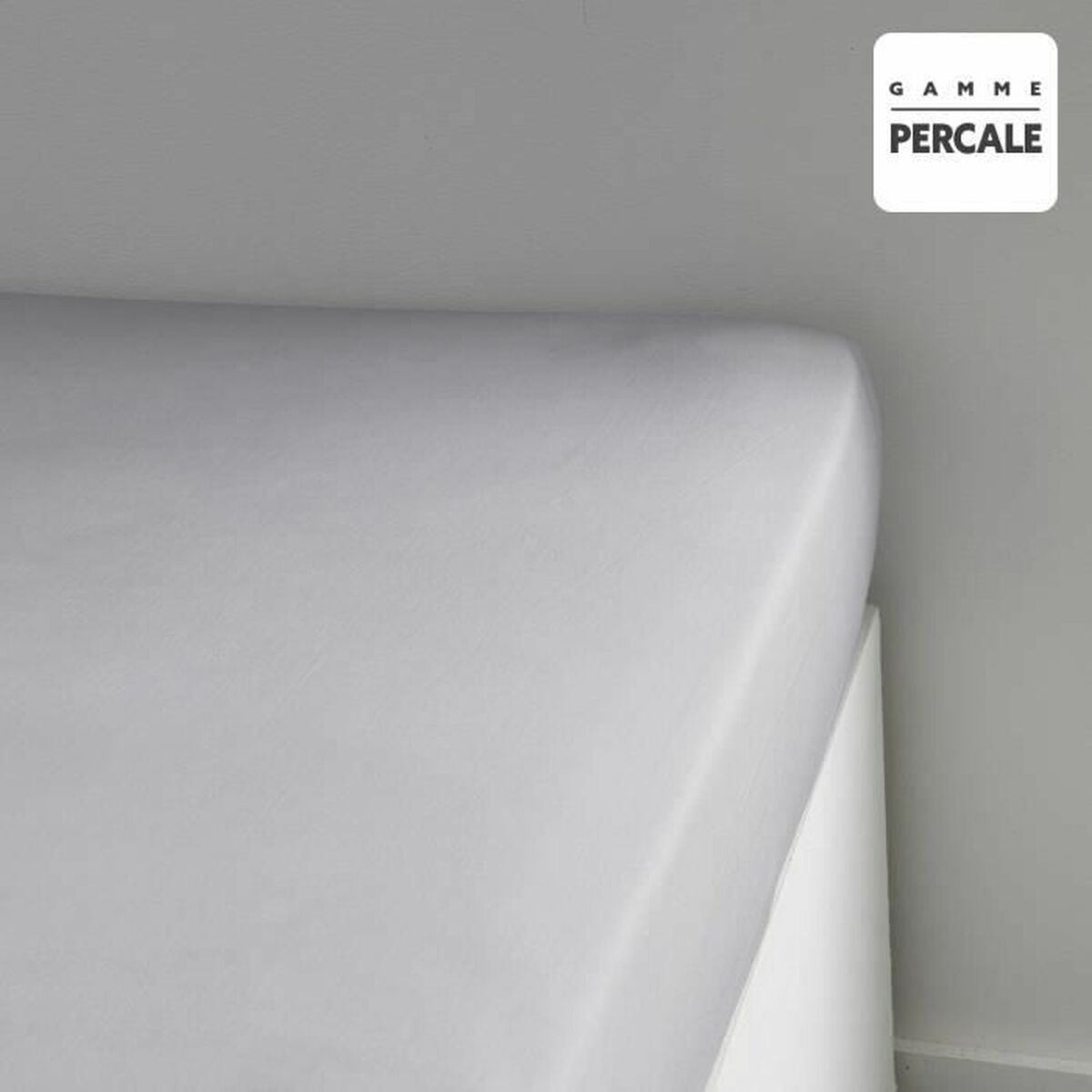 Monteret bundark TODAY Percale Lysegrå 140 x 200 cm Grå